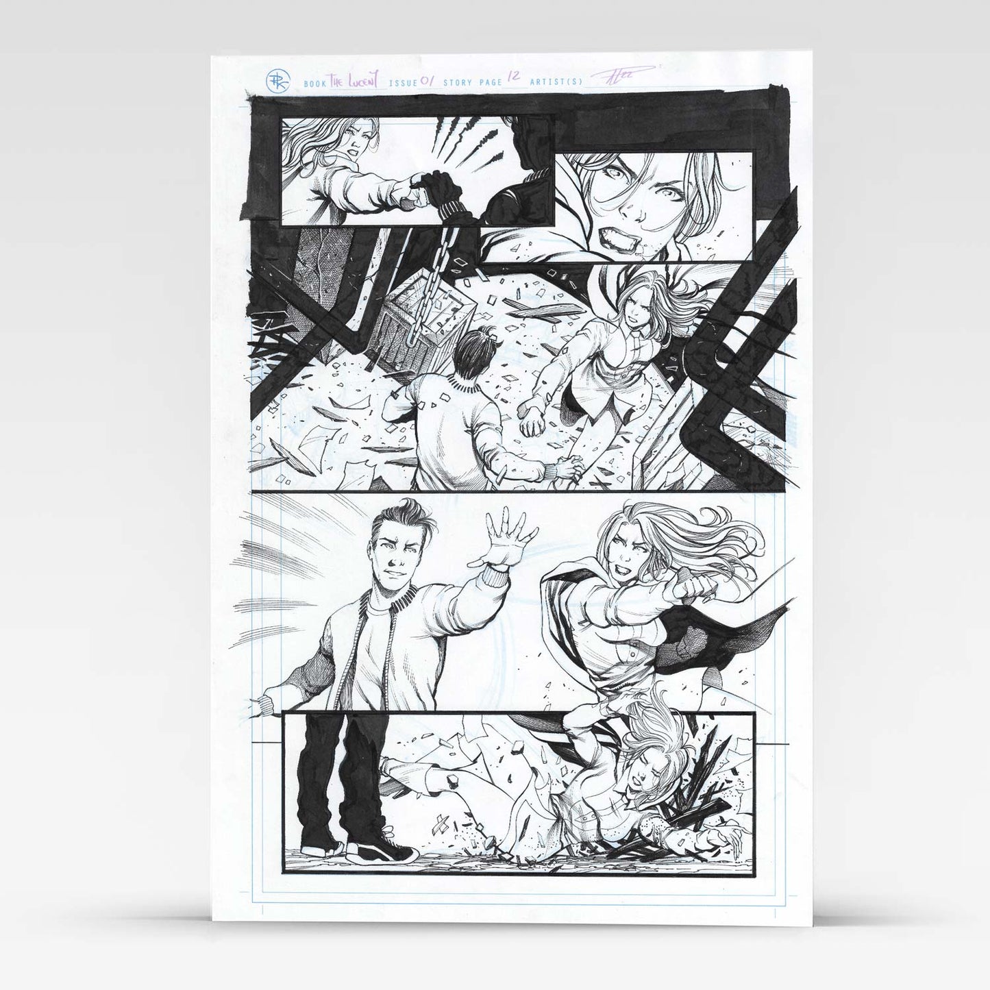 Rod Luper The Lucent: Fractured Mind 11" x 17" (A3) Original Art Page 12