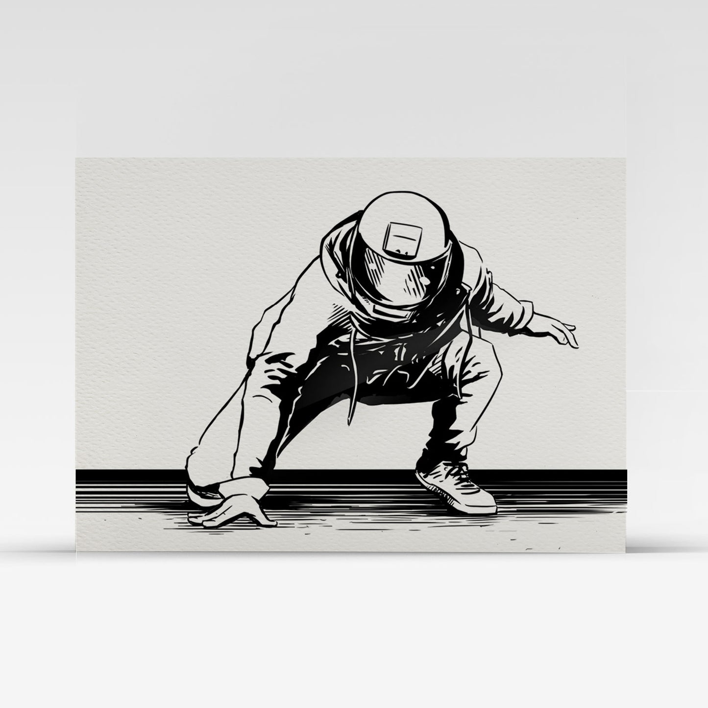 Painted Death Sketch Card - Biker 3