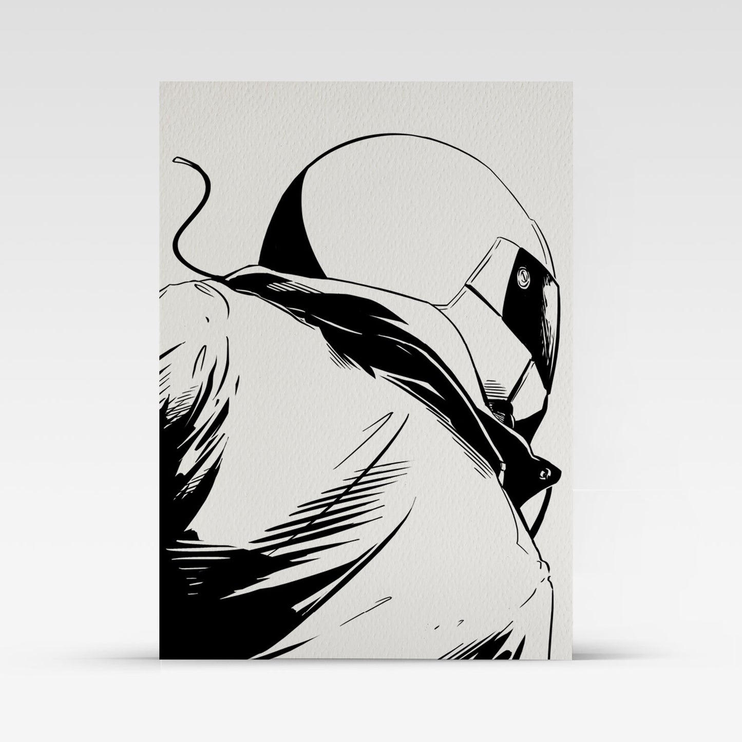 Painted Death Sketch Card - Biker 4