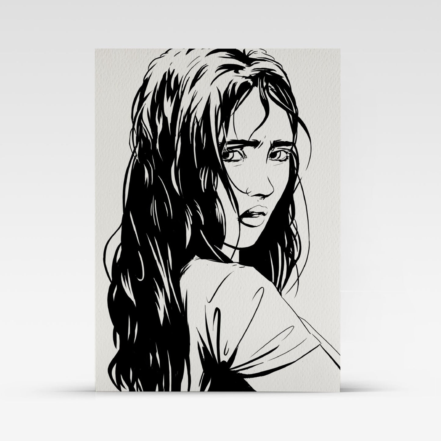 Painted Death Sketch Card - Ella 1