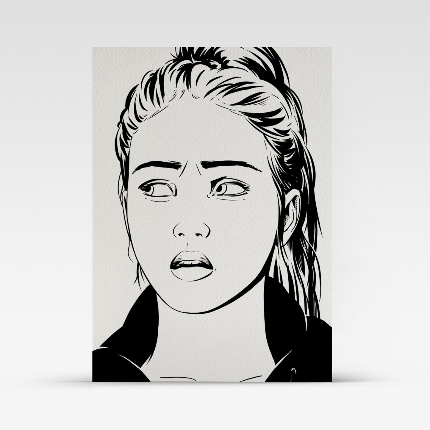 Painted Death Sketch Card - Ella 5