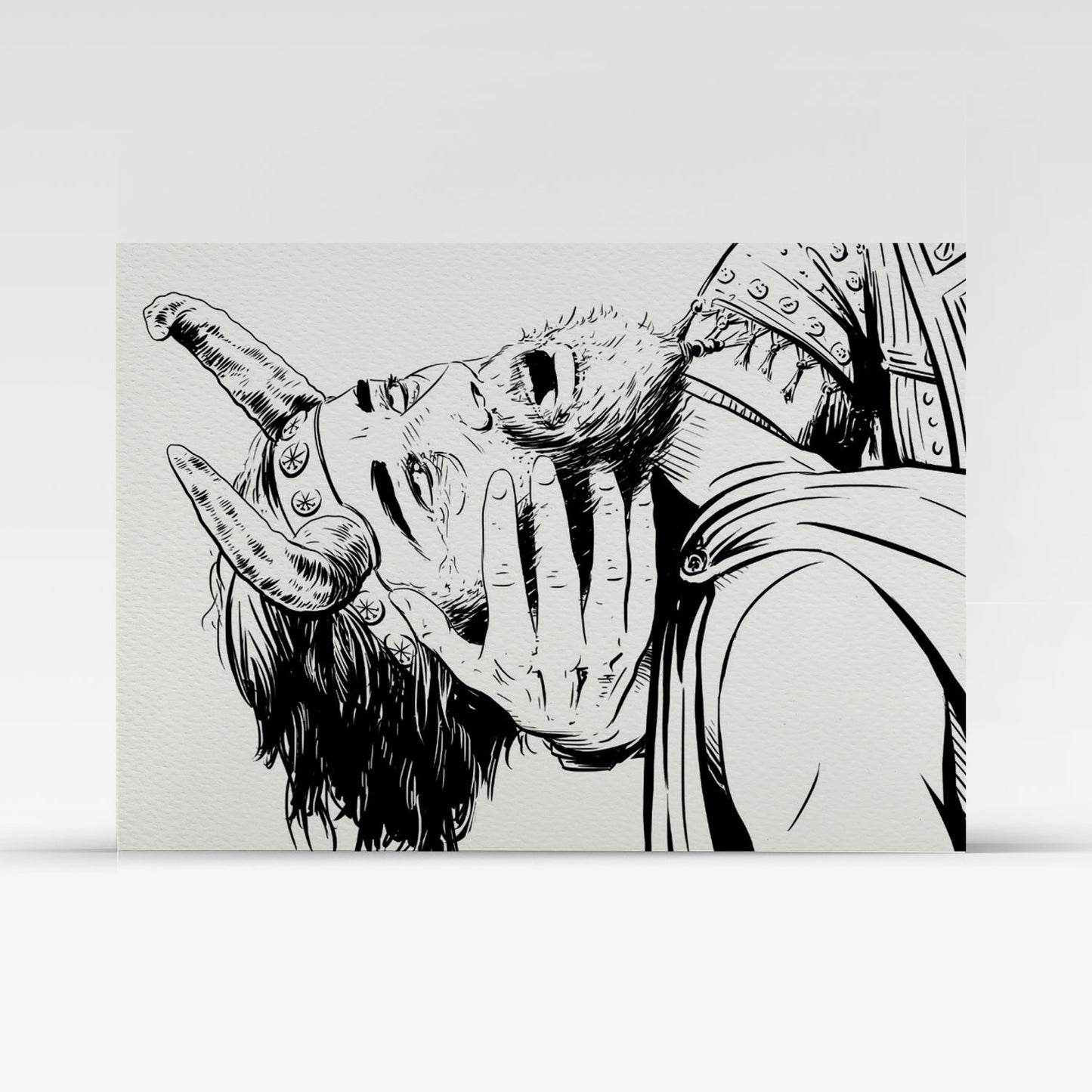 Painted Death Sketch Card - Enkidu 1