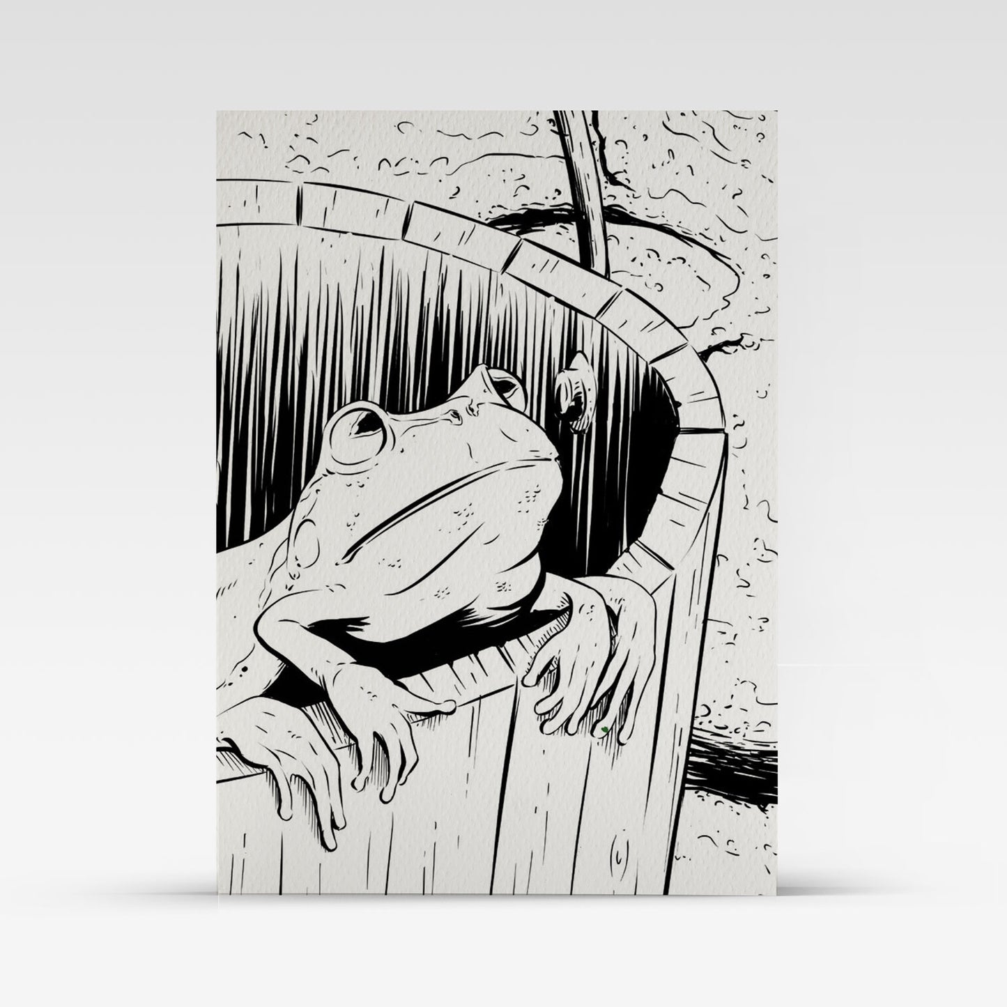 Painted Death Sketch Card - The Frog in the Well 1