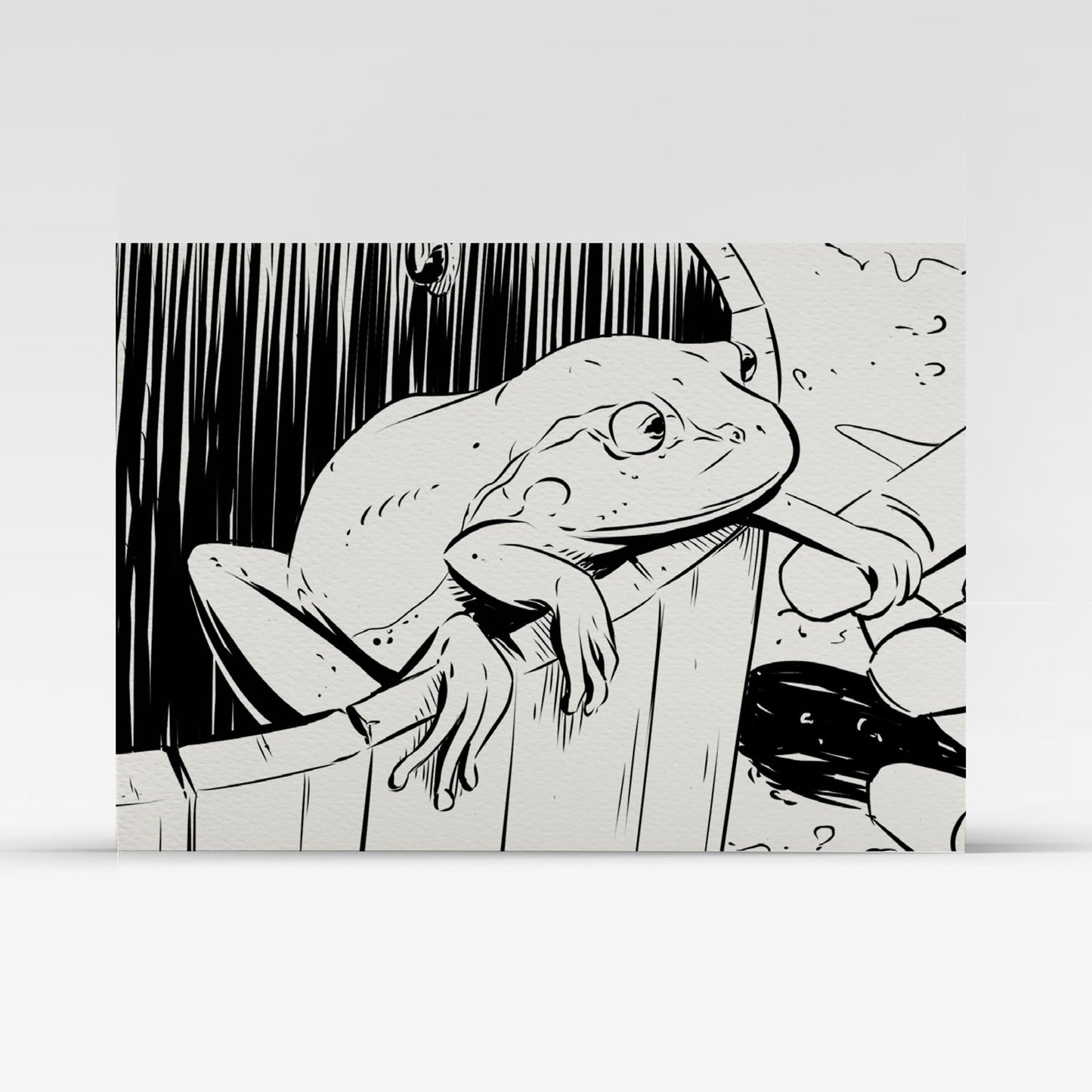 Painted Death Sketch Card - The Frog in the Well 2