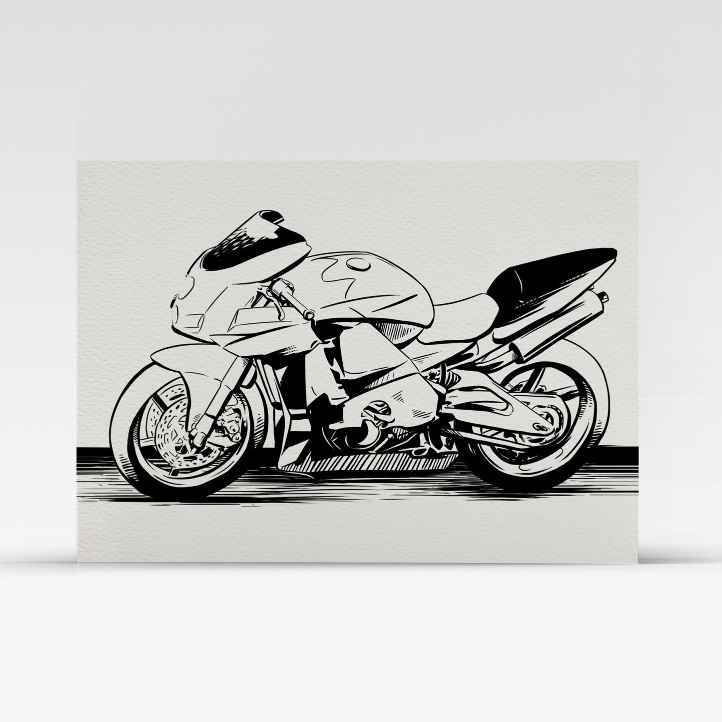 Painted Death Sketch Card - Ducati 1