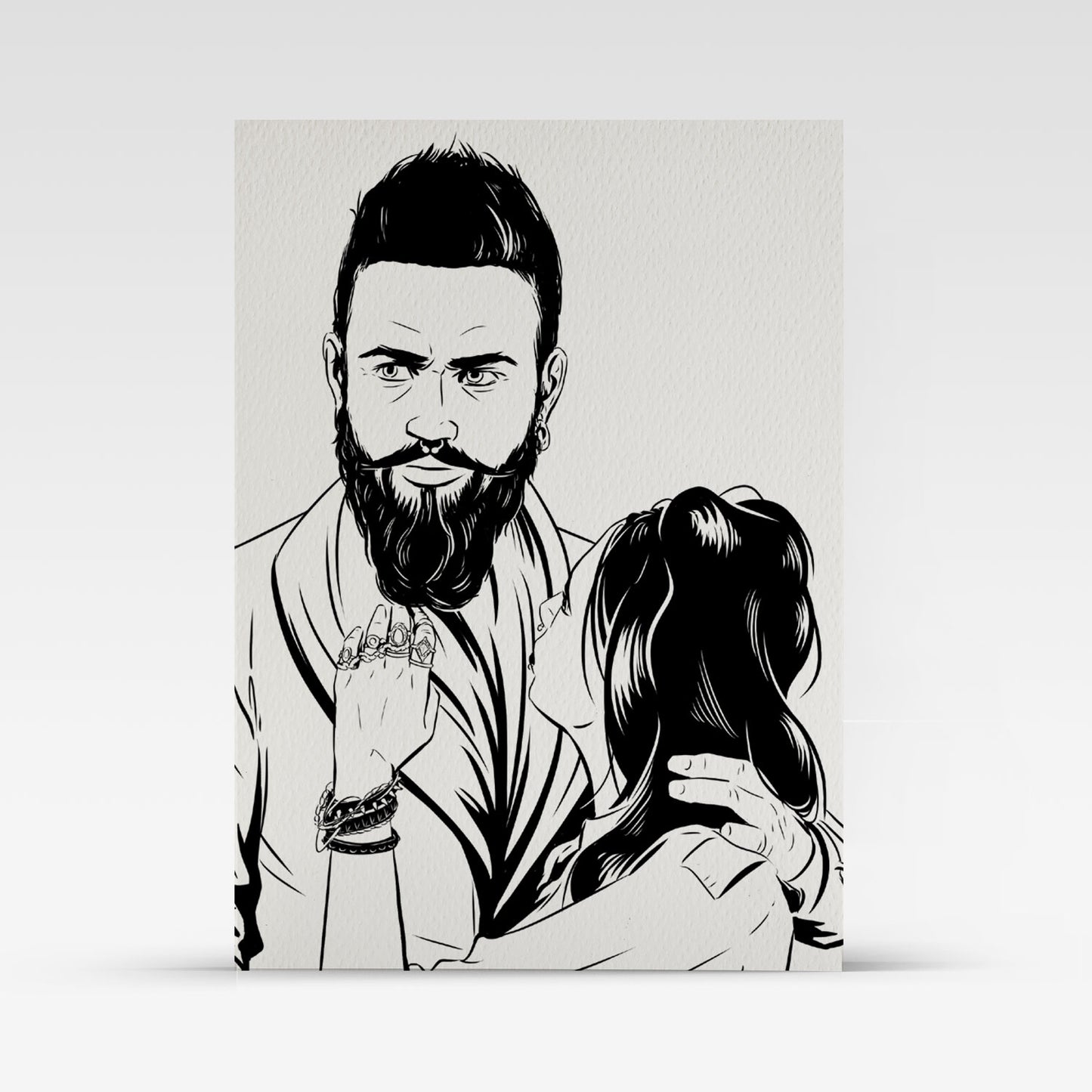 Painted Death Sketch Card - James & Amita 1