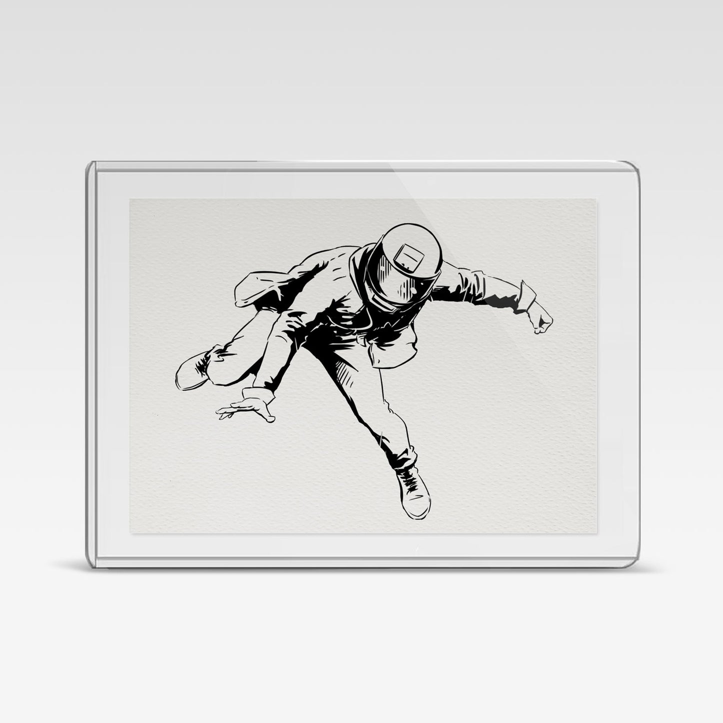 Painted Death Sketch Card - Biker 1