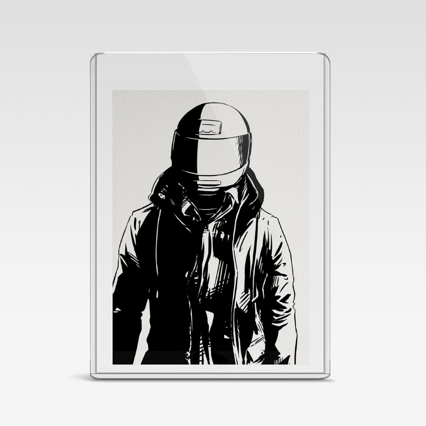 Painted Death Sketch Card - Biker 4